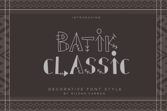 Batik Classic: A Creative Font with Cultural Depth