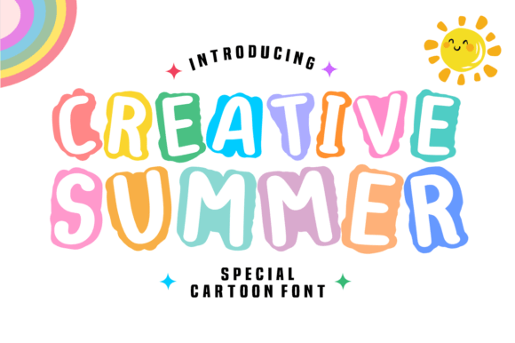 Creative Summer: The Ultimate Bubbly & Colorful Cartoon Display Font