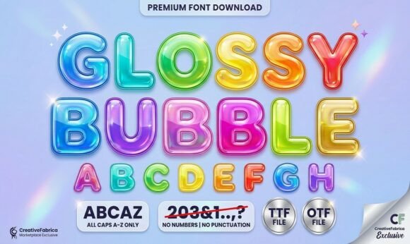 Glossy Bubble: The Playful Font for Modern Designers