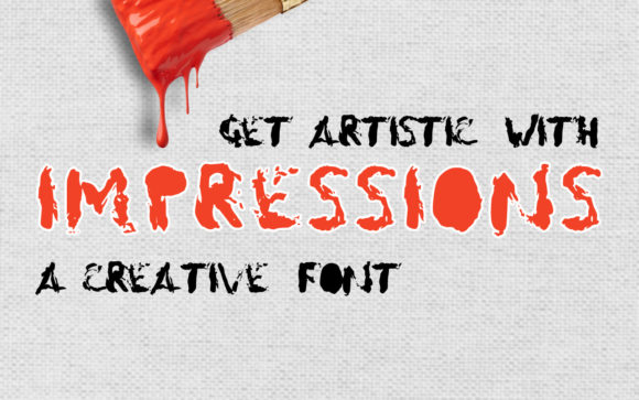 Impressions: A Display Font for Halloween & Dark Projects