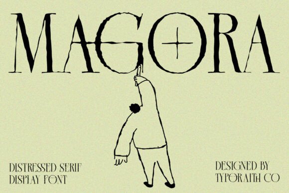 Magora: The Serif Font with a Distressed, Dramatic Edge